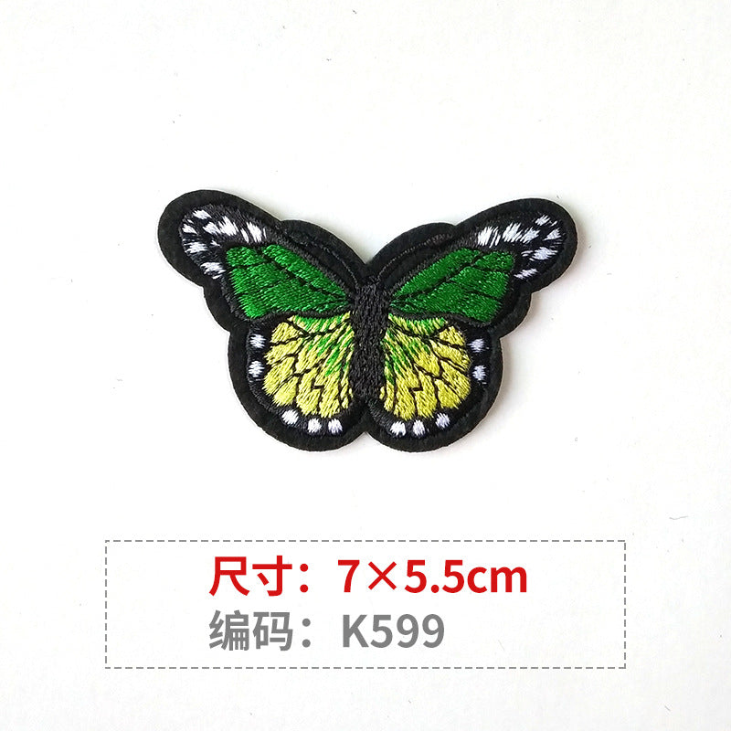 Wholesale Color Embroidered Butterfly Cloth Embroidery Patches
